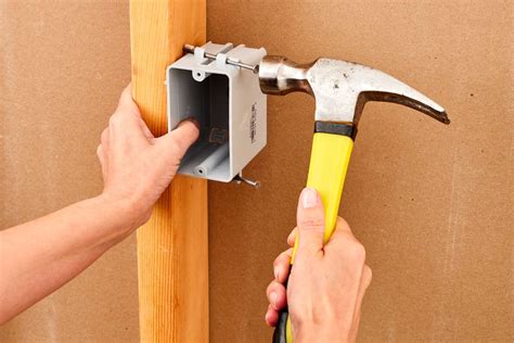 attaching an electrical box to a stud|putting electrical box existing drywall.